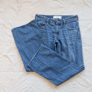 Hollister Medium Blue Flared Wide-Leg Jeans